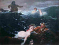 bk Playing in the Waves Art A4 Photo Print