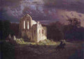 bk Ruins in Moonlight Art A4 Photo Print