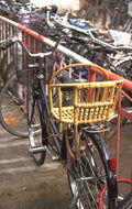 black bike reflection 1980s 1990s A4 Photo Print