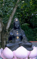 black buddha lotus 1980s 1990s A4 Photo Print
