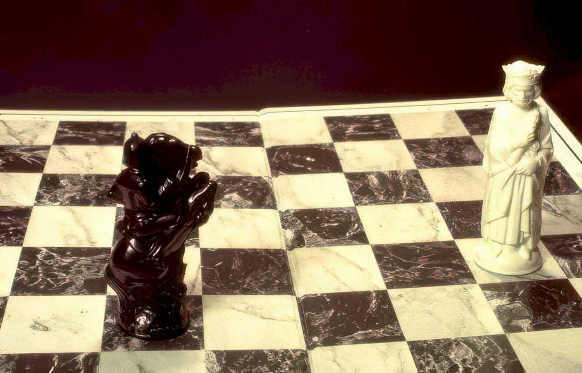 black knight white Vintage A4 Photo Print