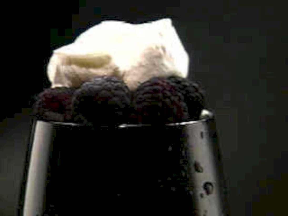 blackberries cream glass1980s 1990s A4 Photo Print