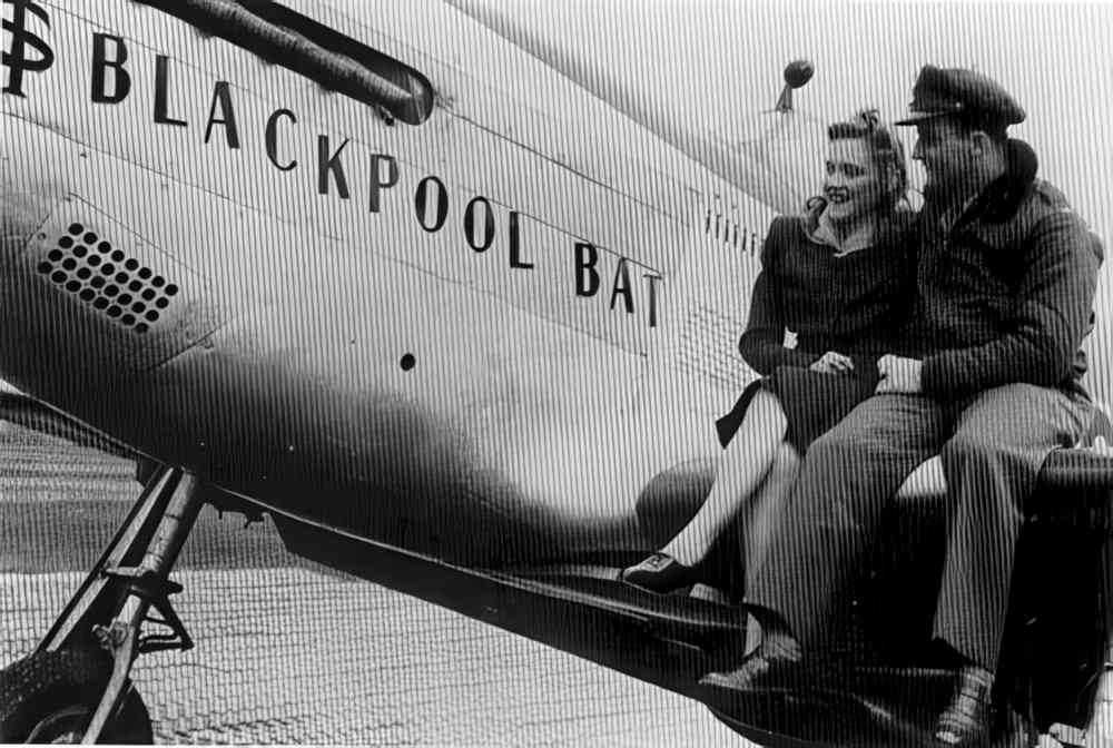 blackpool bat plane Vintage world war A4 Photo Print