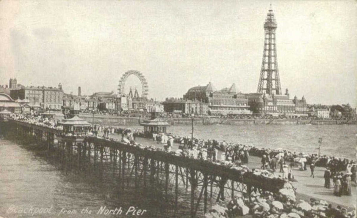 blackpool north pier 2Vintage 1880s 1900s A4 Photo Print