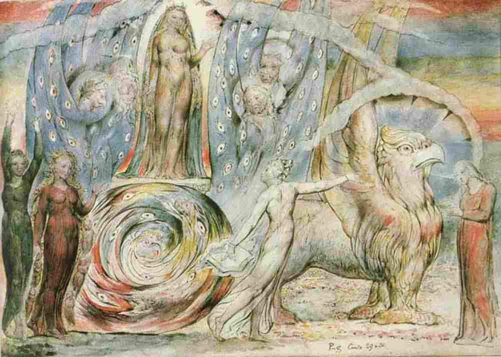 blake Beatrice Addressing Dante Art A4 Photo Print