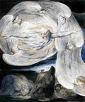 blake Job Confessing his Presumption to God who Answers from the Whirlwind Art A4 Photo Print