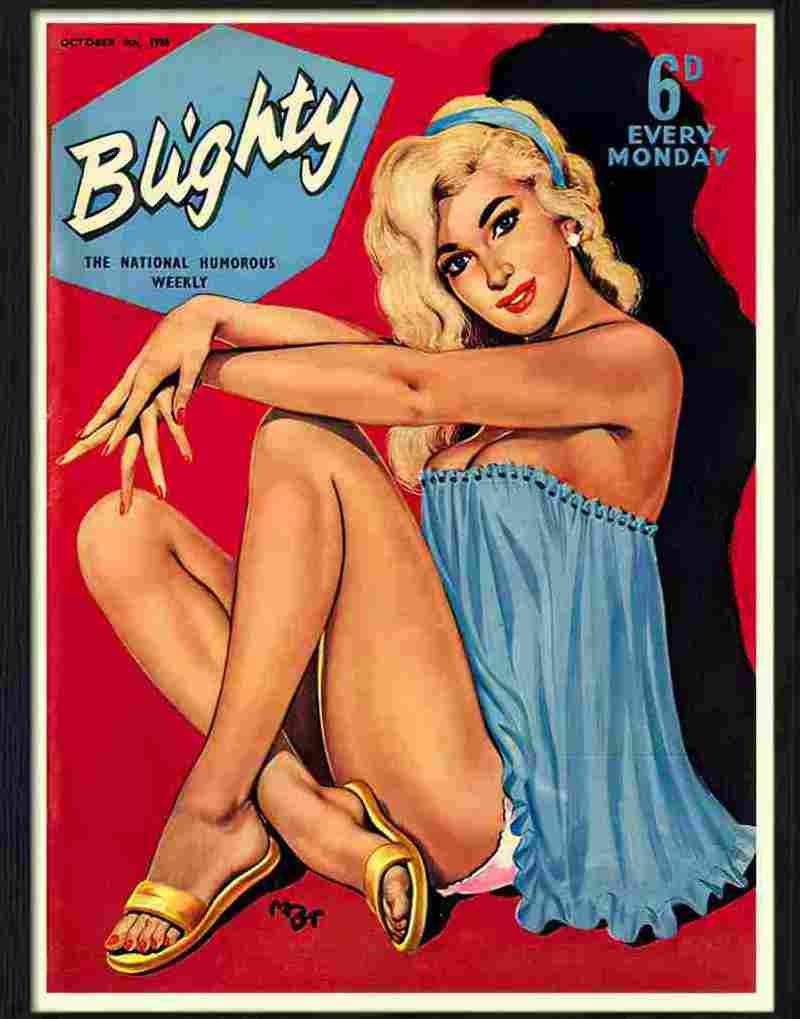blighty magazine cover october 1958 Advert A4 Photo Print