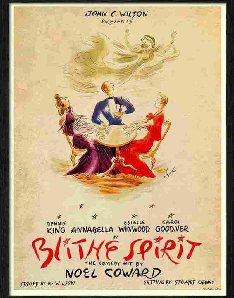 blithe spirit noel coward theatre poster Advert A4 Photo Print
