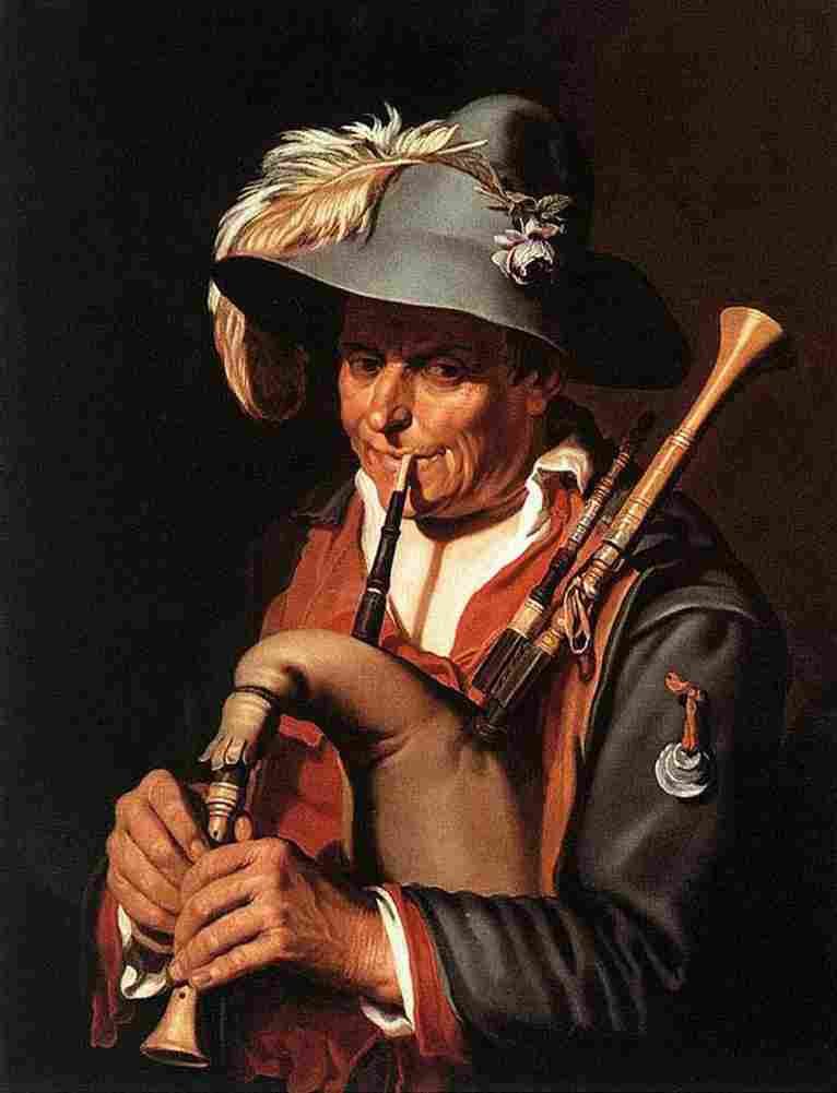 bloemaert abraham the bagpiper Art A4 Photo Print