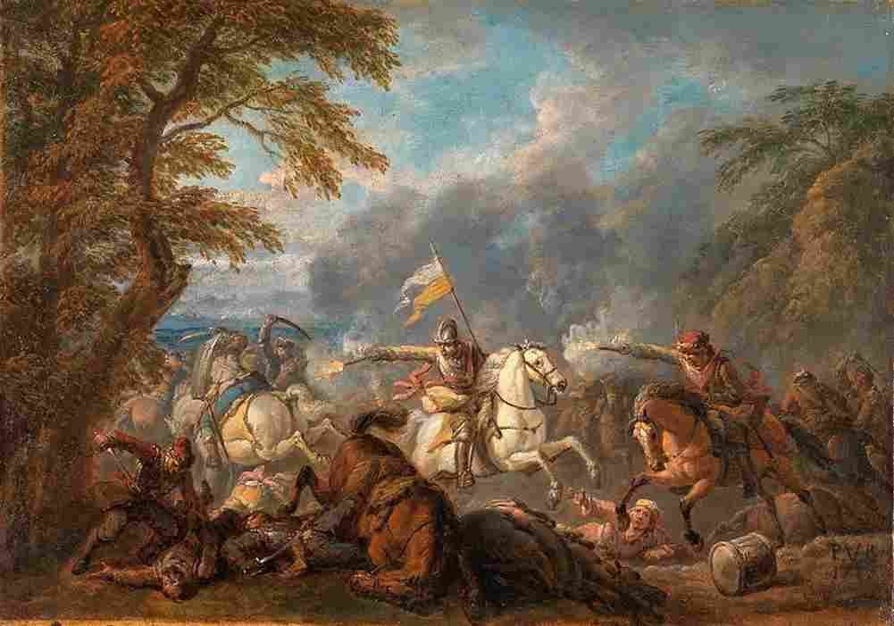 bloemen pieter cavalry battle Art A4 Photo Print