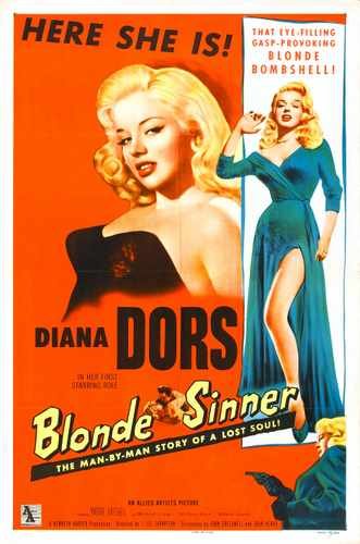 blonde sinner  02 film star poster A4 Photo Print