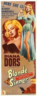 blonde sinner  04 film star poster A4 Photo Print