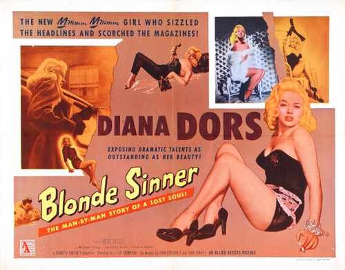 blonde sinner  05 film star poster A4 Photo Print