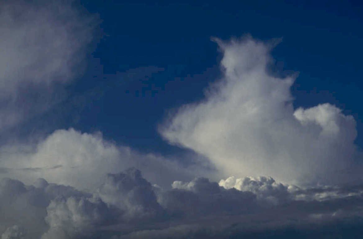 blue clouds sky 1 1980s 1990s A4 Photo Print