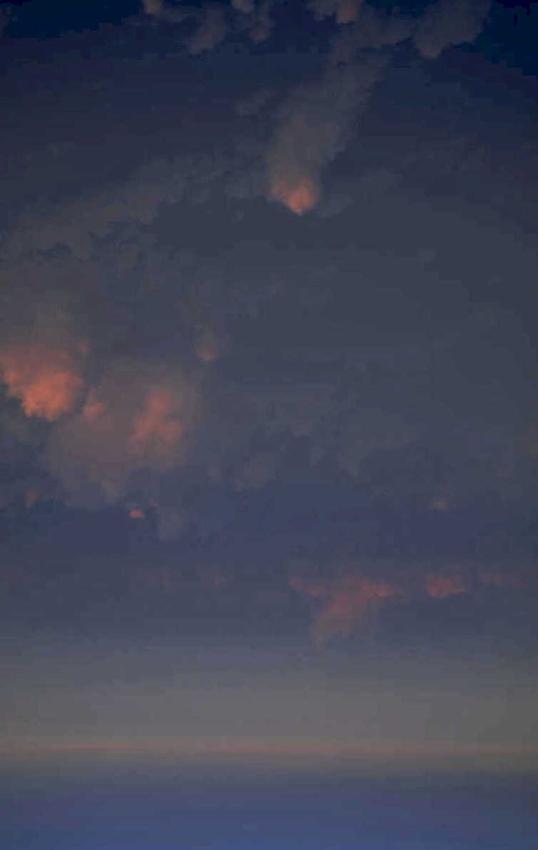 blue clouds sunset 1 1980s 1990s A4 Photo Print