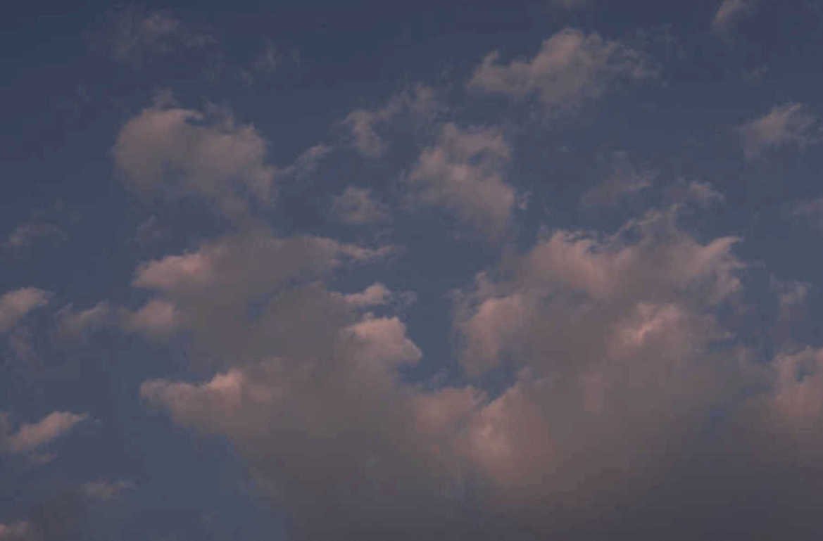 blue clouds sunset 2 1980s 1990s A4 Photo Print