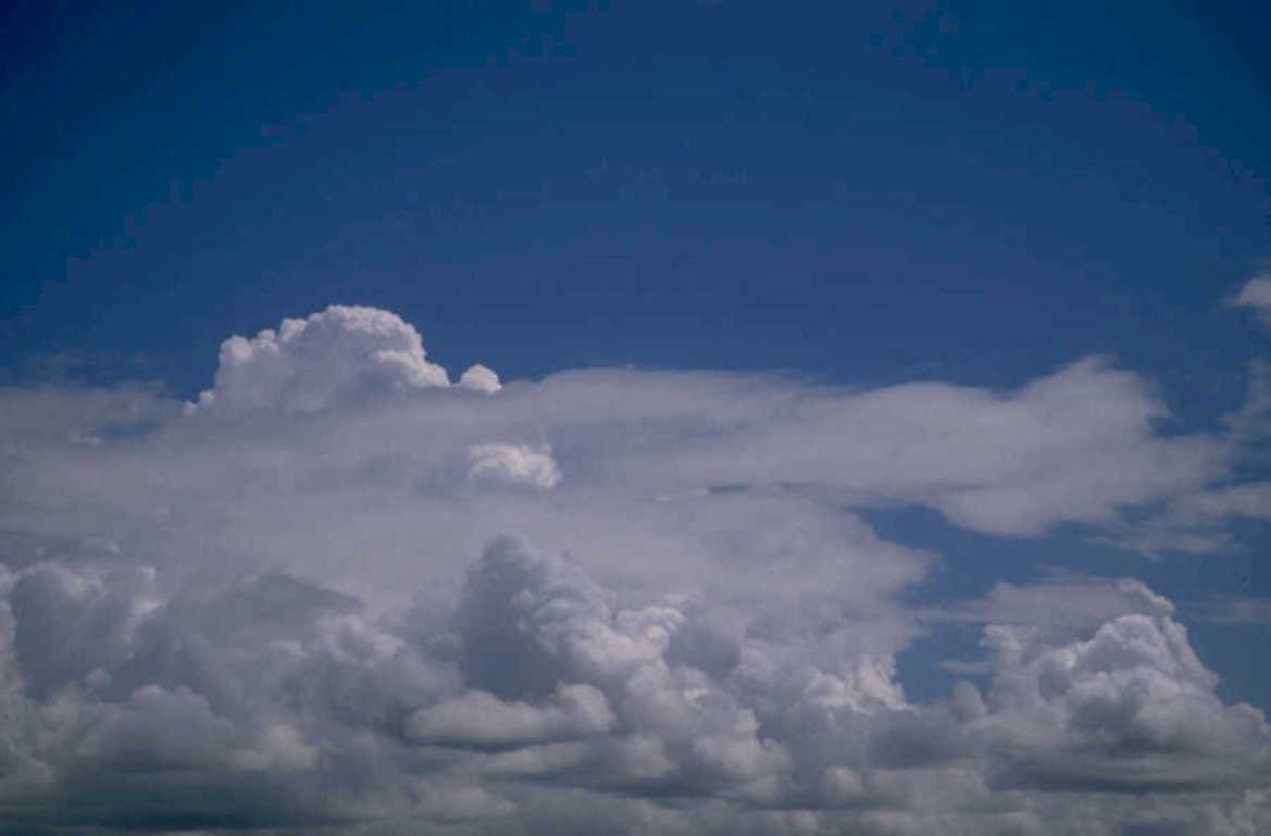 blue cumulus sky 2 1980s 1990s A4 Photo Print