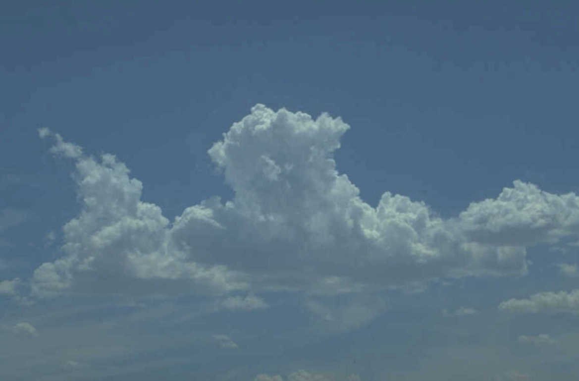 blue cumulus sky 3 1980s 1990s A4 Photo Print