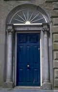 blue door georgian 1980s 1990s A4 Photo Print