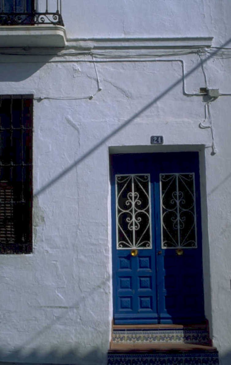blue door spain 1980s 1990s A4 Photo Print