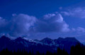 blue hour mountains 1980s 1990s A4 Photo Print