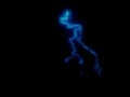 blue neon lightning1980s 1990s A4 Photo Print
