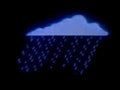 blue rain cloud1980s 1990s A4 Photo Print