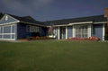 blue ranch house 1980s 1990s A4 Photo Print