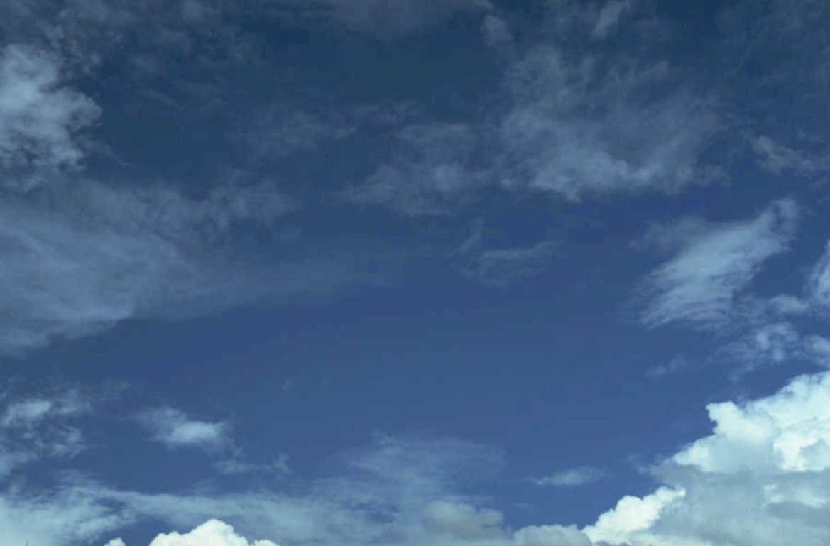 blue sky clouds 1 1980s 1990s A4 Photo Print