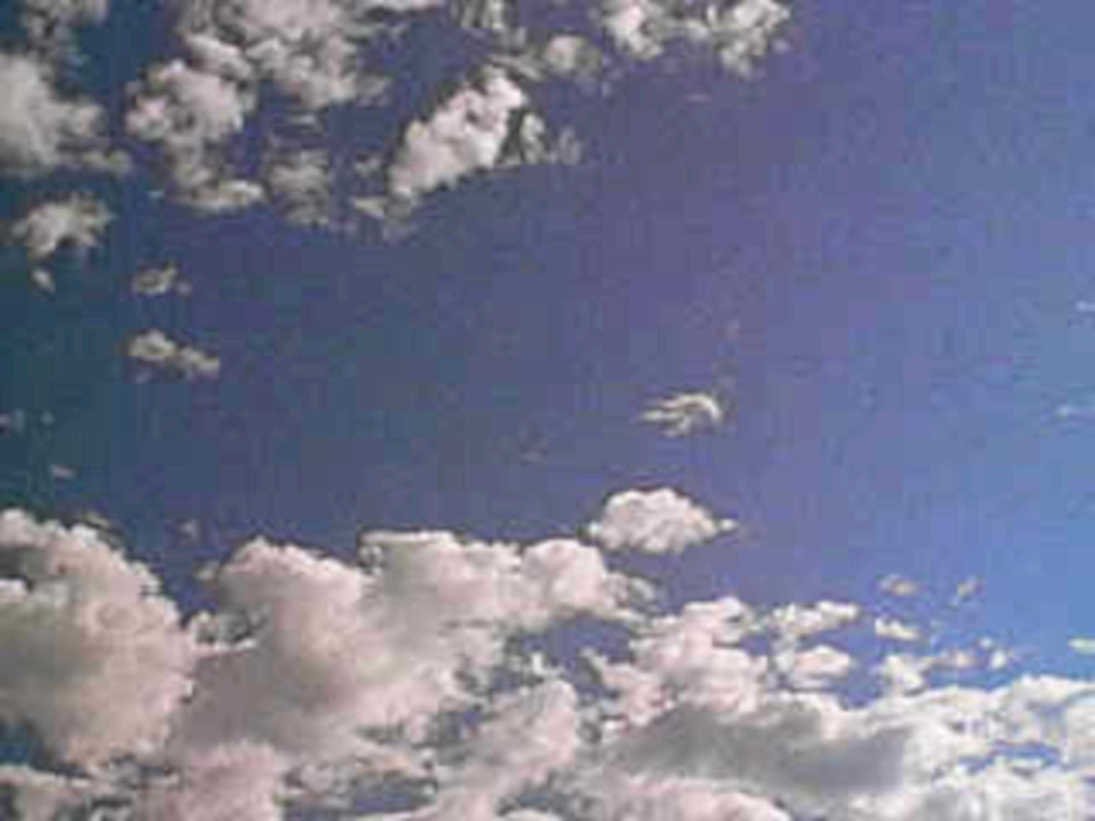 blue sky clouds 41980s 1990s A4 Photo Print