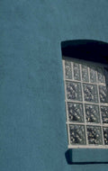 blue stucco window 1980s 1990s A4 Photo Print