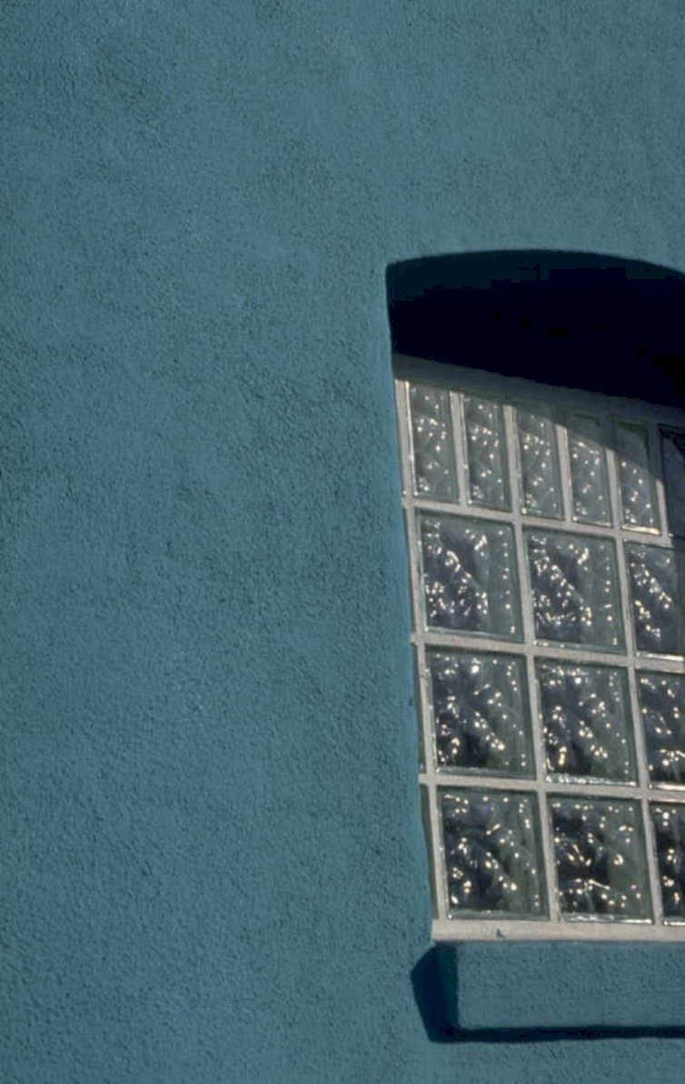 blue stucco window 1980s 1990s A4 Photo Print