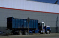 blue truck warehouse 1980s 1990s A4 Photo Print