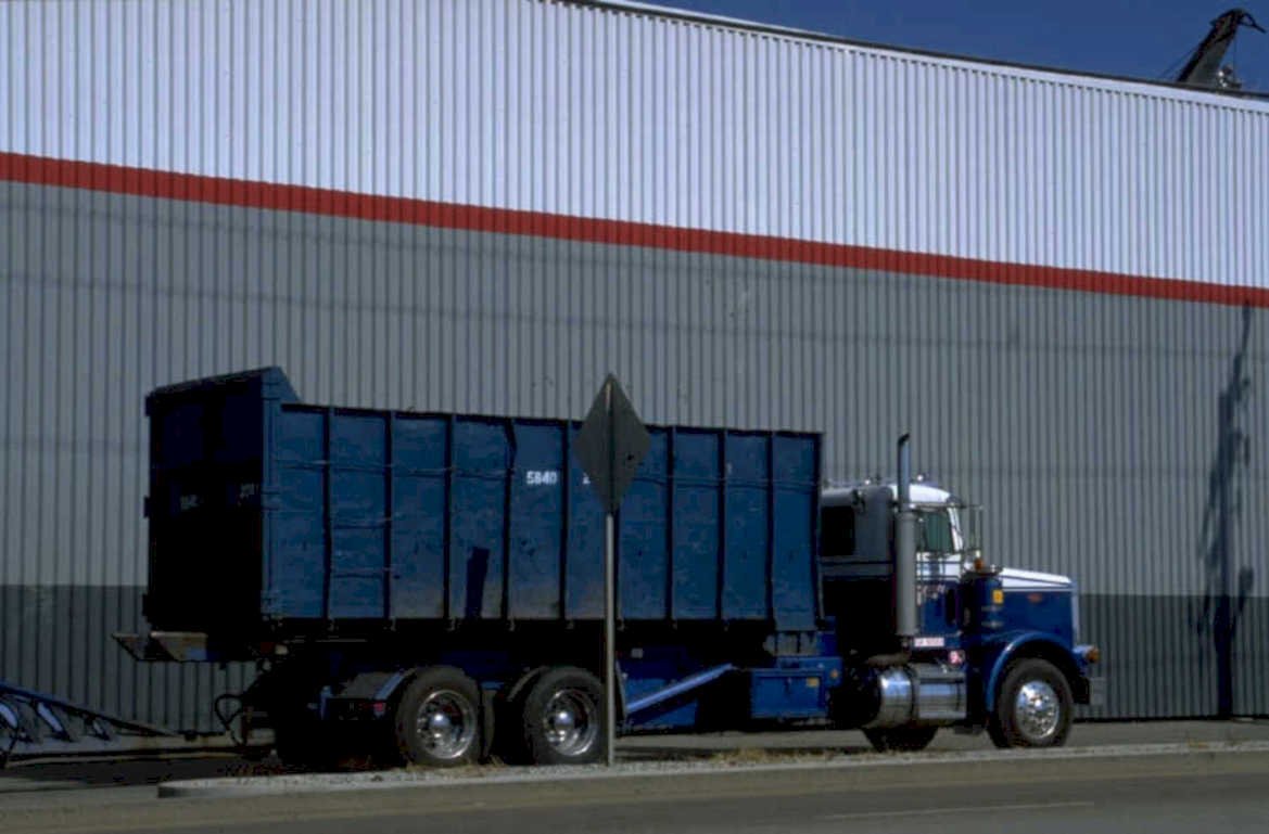 blue truck warehouse 1980s 1990s A4 Photo Print
