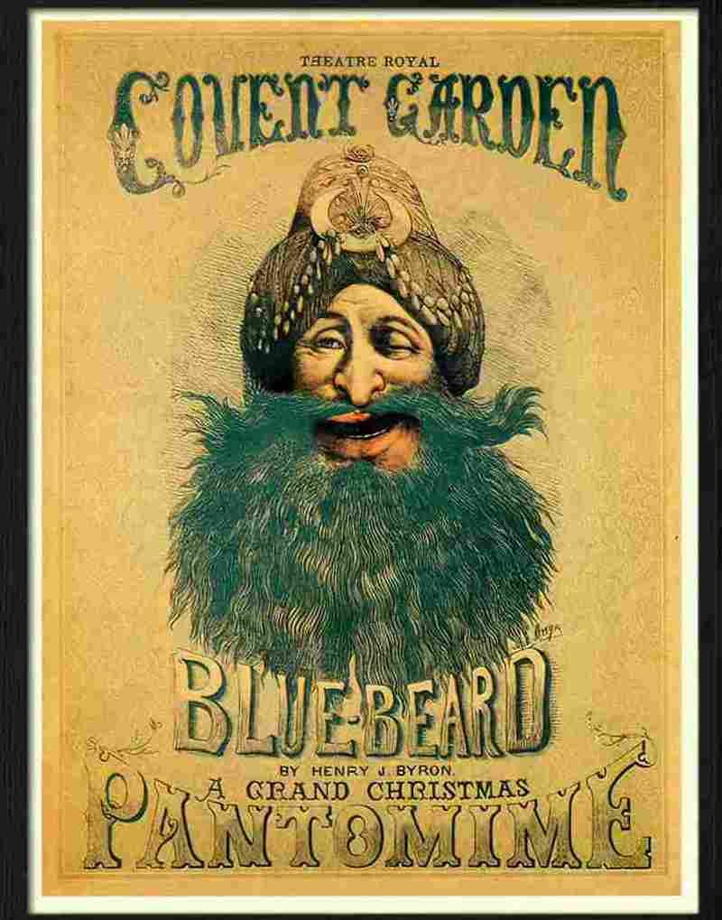 bluebeard pantomime covent garden theatre poster 1870s 2 Advert A4 Photo Print