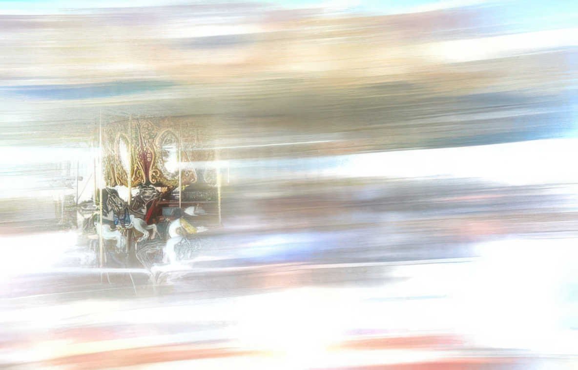 blurred carriage sunset Vintage A4 Photo Print