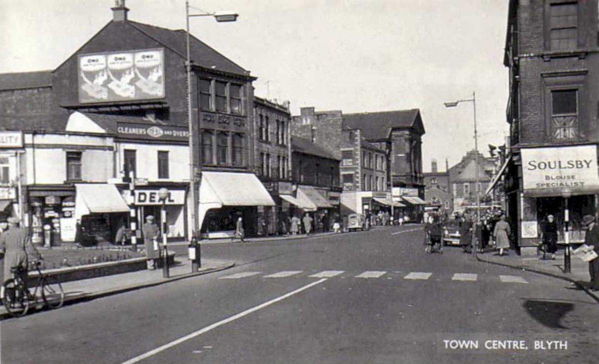 blyth town centreVintage 1880s 1900s A4 Photo Print