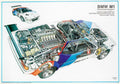 bmw m1 cutaway A4 Photo Print
