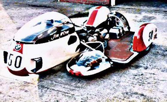 bmw sidecar outfit motorbike A4 Photo Print