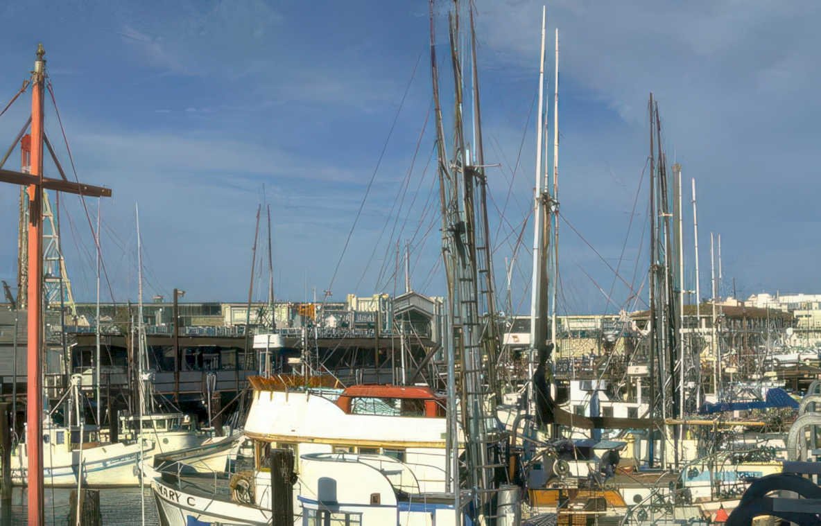 boats harbor maryc Vintage A4 Photo Print