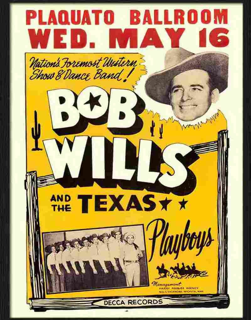 bob wills concert poster 1950s Advert A4 Photo Print