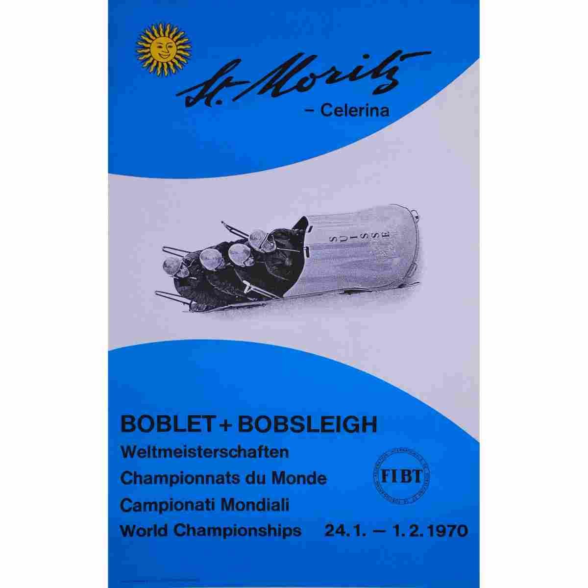 bobsleigh weltmeisterschaften st moritz 1970 2 Advert A4 Photo Print