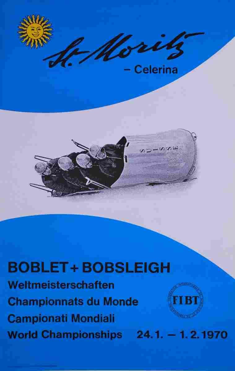 bobsleigh weltmeisterschaften st moritz 1970 4 Advert A4 Photo Print