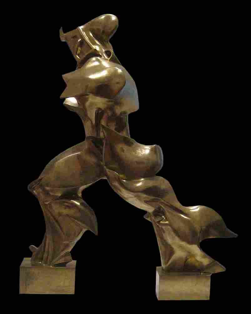 boccioni unique forms of continuity in space black Art A4 Photo Print
