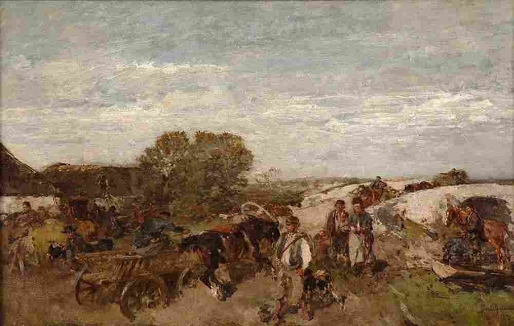 bochmann gregor von cattle market Art A4 Photo Print
