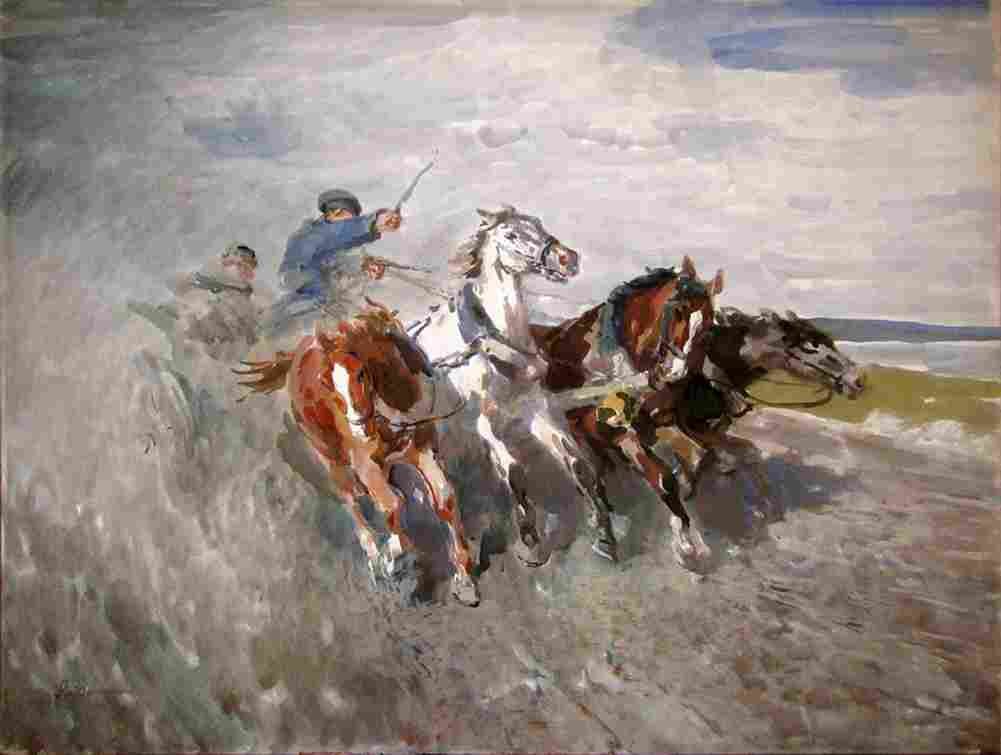 bochmann gregor von horse cart Art A4 Photo Print