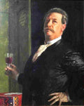 bocklin selfportrait with the wine glass Art A4 Photo Print