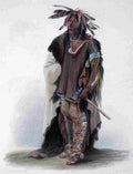 bodmer A Sioux Warrior Art A4 Photo Print
