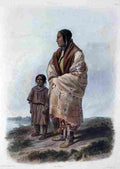 bodmer Dacota Woman and Assiniboin Girl Art A4 Photo Print
