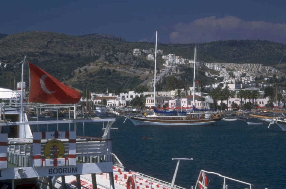bodrum ferry harbor 1980s 1990s A4 Photo Print
